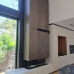 Modern kitchen remodel with white cabinets.